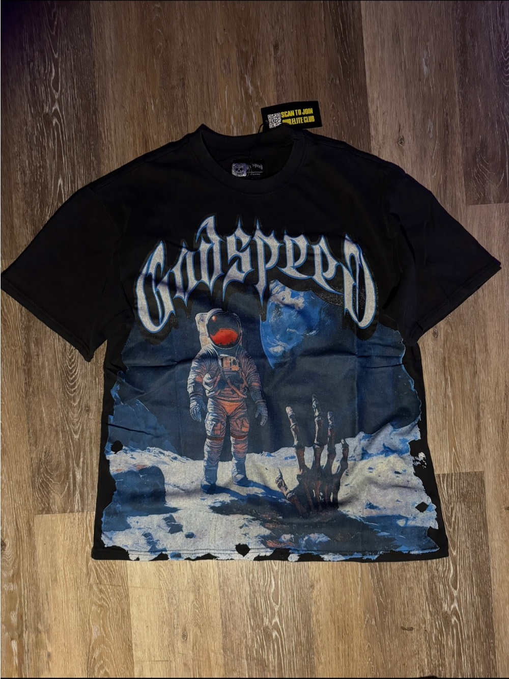GodSpeed Blue and Black Graphic T-Shirt